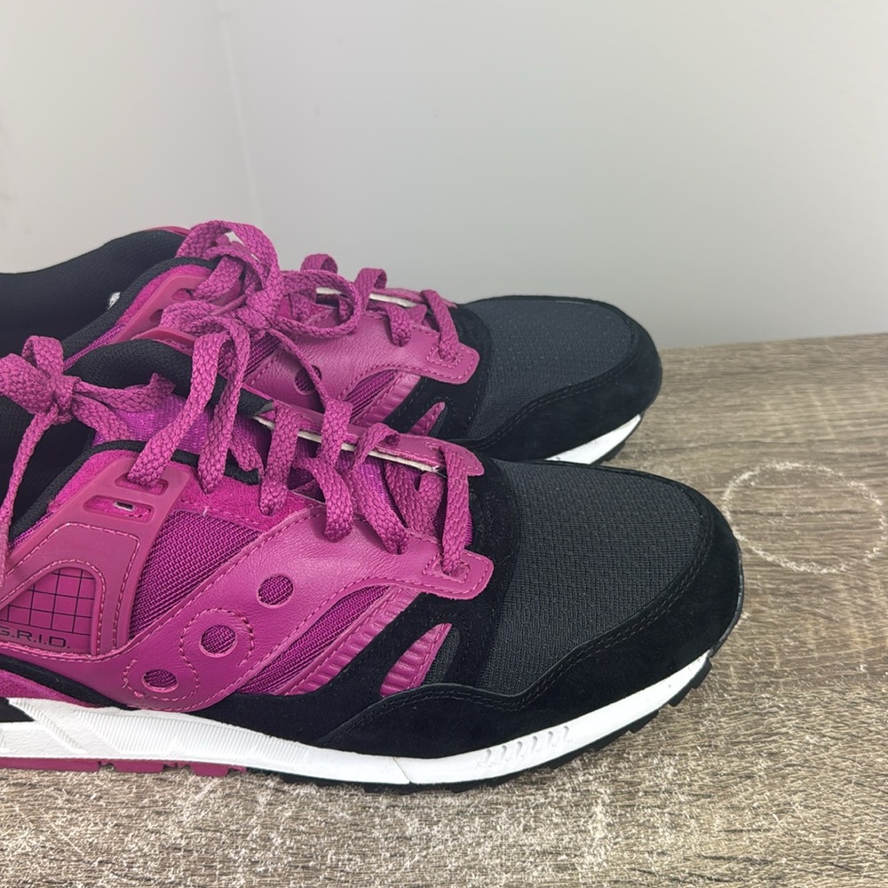 Saucony grid black purple mens 11.5 casual running 2016 - Picture 2 of 8